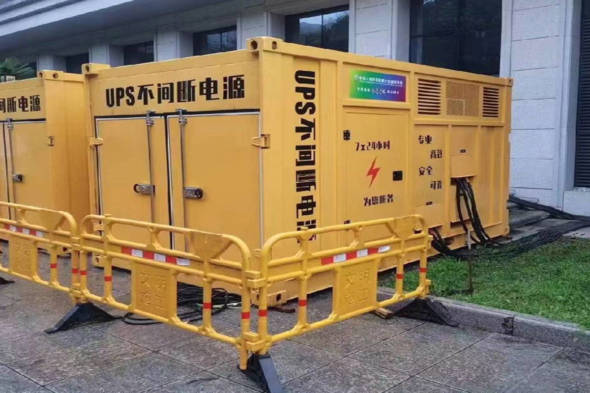 涡阳发电机租赁施工现场
